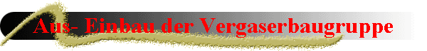 Aus- Einbau der Vergaserbaugruppe